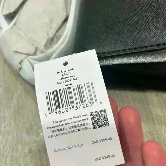 NWT Authentic Kate Spade Dana Small Flap Crossbody Black Bag - Picture 8 of 8